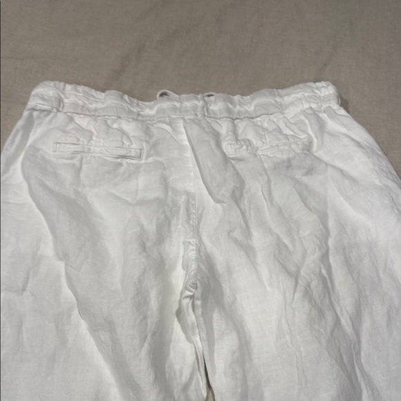 Caslon Ivory 100% Linen Trousers size medium petite - Picture 9 of 11